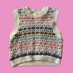 zara crochet vest